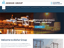 Tablet Screenshot of akshar-group.com